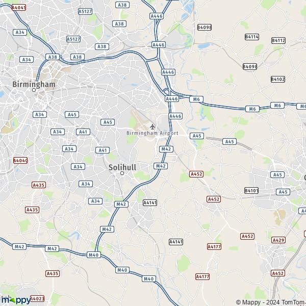 Map Solihull: Map Of Solihull (B91 2) And Practical Information